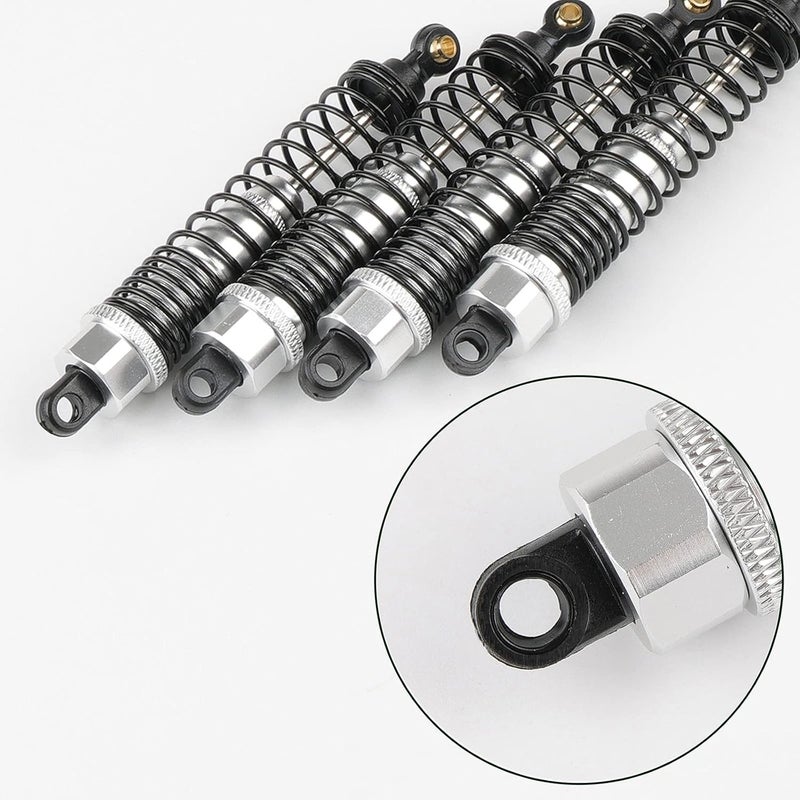 NewZoll 8Pcs White RC Shock Absorbers Oil Aluminum Alloy Shock Spring Absorber Dampers Set Upgrade Parts for 110 RC Car HSP 94111 94188  - Image 5