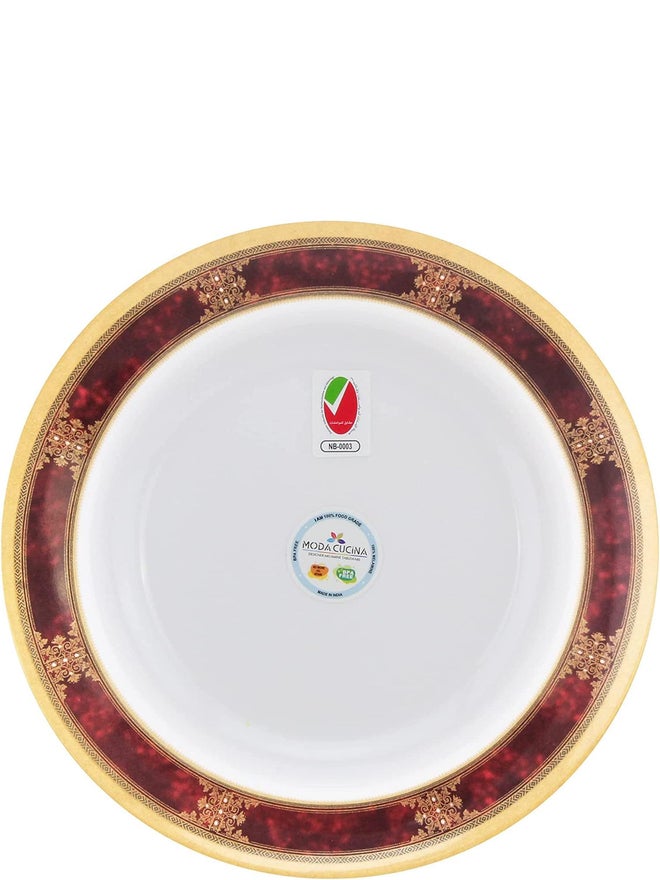 Moda Cucina Ethnic Red Melamine Small Plate, 19cm