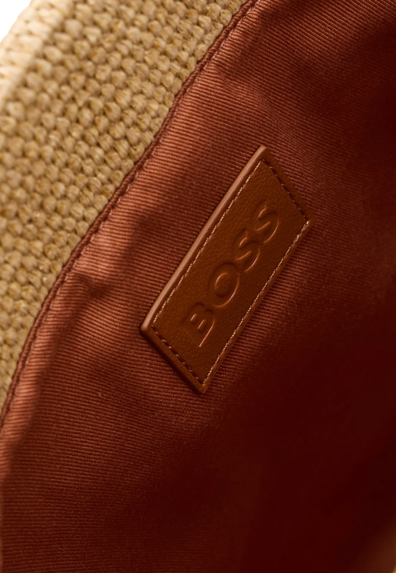 BOSS Natural Raffia tote bag with detachable pouch for Women | Best Price UAE