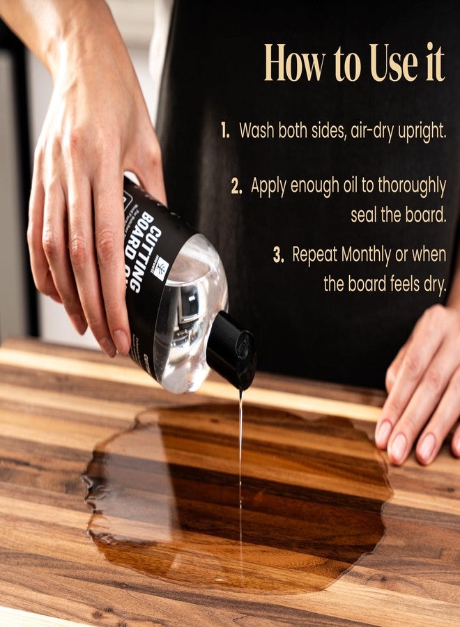 Mevell Food Grade Mineral Oil for Wood Cutting Board - 16oz, Food Safe USP Certified Cutting Board Oil & Butcher Block Conditioner for Bamboo Boards, Marble, Soapstone, Stainless Steel, Made in USA - Image 5