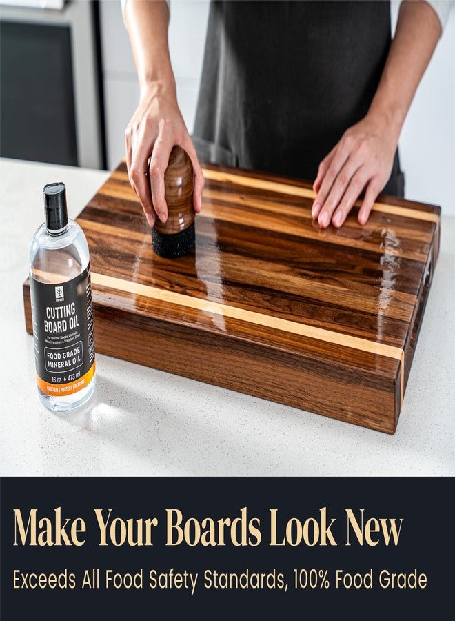 Mevell Food Grade Mineral Oil for Wood Cutting Board - 16oz, Food Safe USP Certified Cutting Board Oil & Butcher Block Conditioner for Bamboo Boards, Marble, Soapstone, Stainless Steel, Made in USA - Image 2