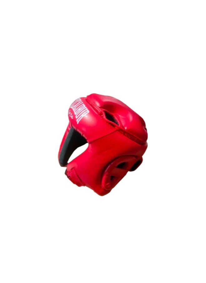 Excalibur - Competition head guard Red PU/Amara with Injection Mold  Size: 2XL - Image 1