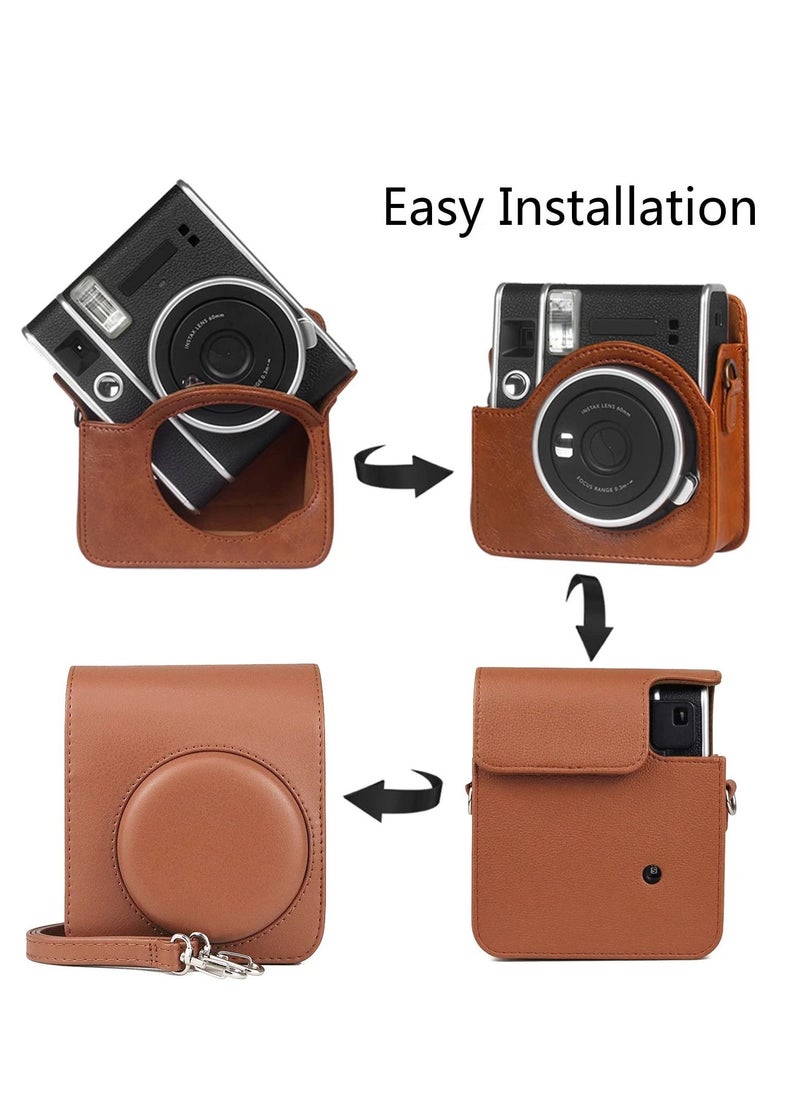 SYOSI Camera Case for Mini 40， Instant Camera Protective Case Compatible with Instax Mini 40 Instant Film Camera (Black)  - Image 3