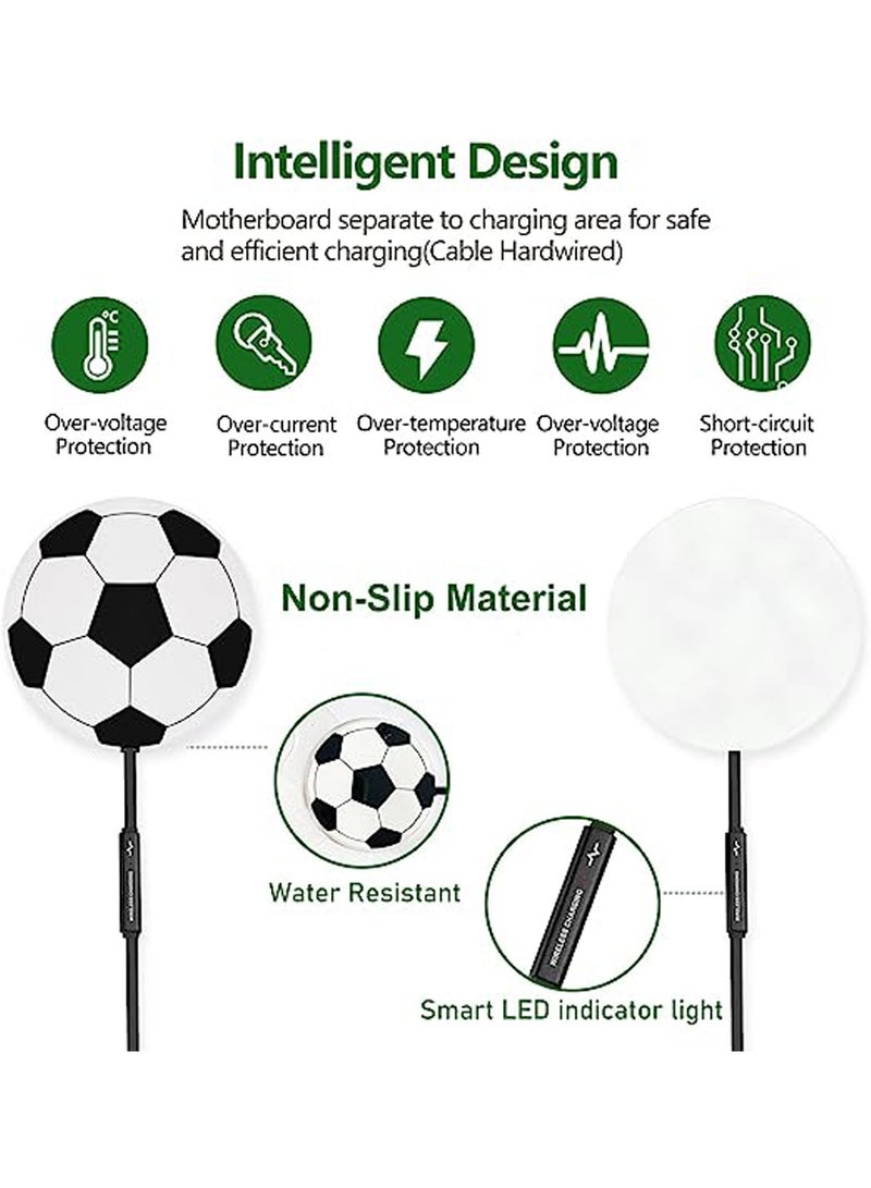 general Wireless Car Charger Pad POLMXS 15W Football Wireless Charger for Car Non Slip Qi Wireless Phone Charger Wireless Charging Pad for iPhone 14 13 12 11 Pro Max Mini Samsung S22/S21 - Image 4