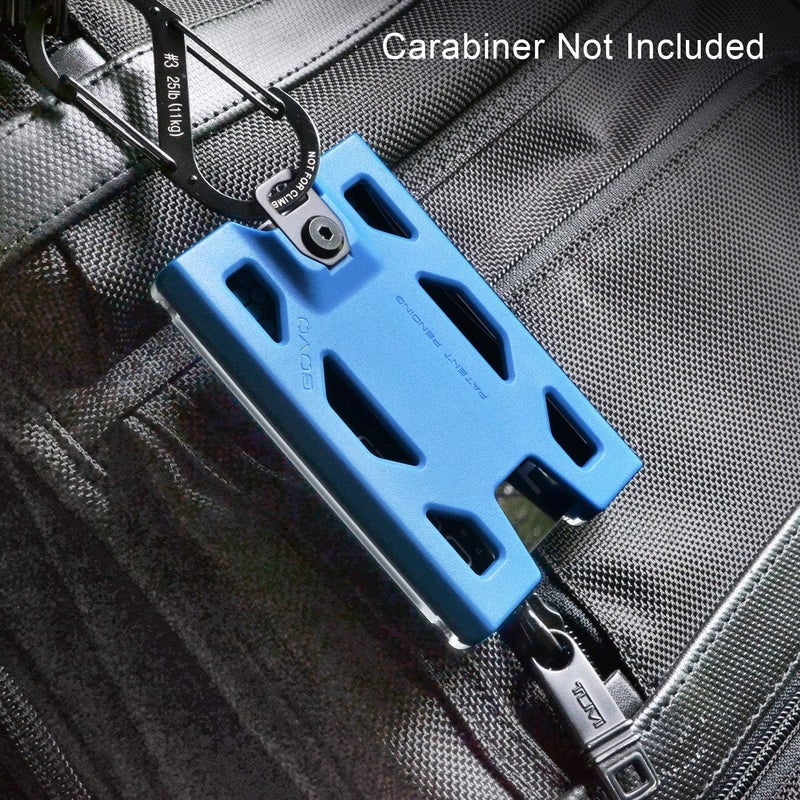 GOVO Badge Holder - Without Clip Version - Durable Polycarbonate ID Card Holder Holds 1 to 4 Cards (Black) (Blue) - Image 5