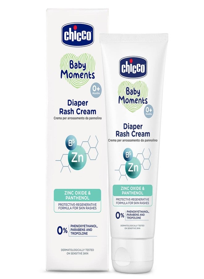 Chicco Baby Moments Diaper Rash Cream, New Advanced Triple Protection Skin Shield Formula with Natural Ingredients to Prevent Rashes & Irritation, No Phenoxyethanol & Parabens (100g) - Image 1