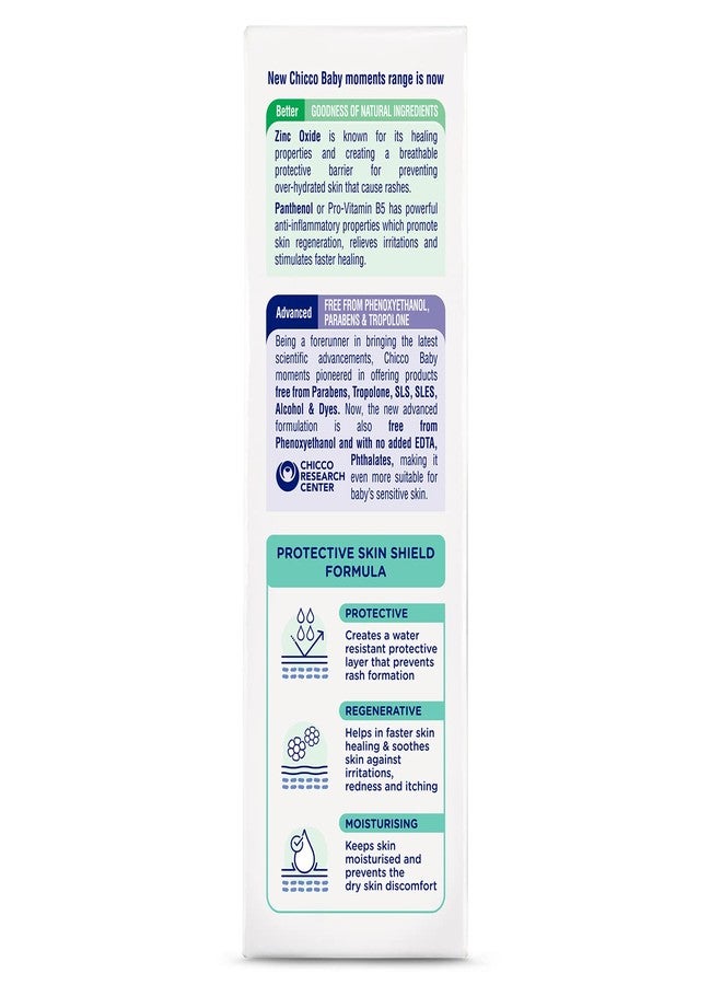 Chicco Baby Moments Diaper Rash Cream, New Advanced Triple Protection Skin Shield Formula with Natural Ingredients to Prevent Rashes & Irritation, No Phenoxyethanol & Parabens (100g) - Image 2