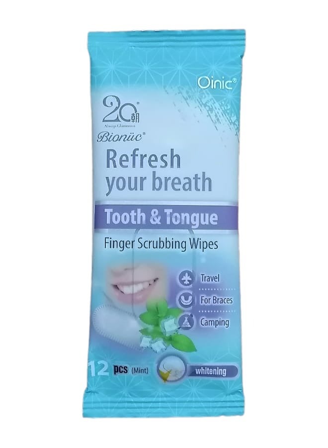 Bionic Tooth & Tongue Finger Scrubbing Wipes 12 pce - Image 1