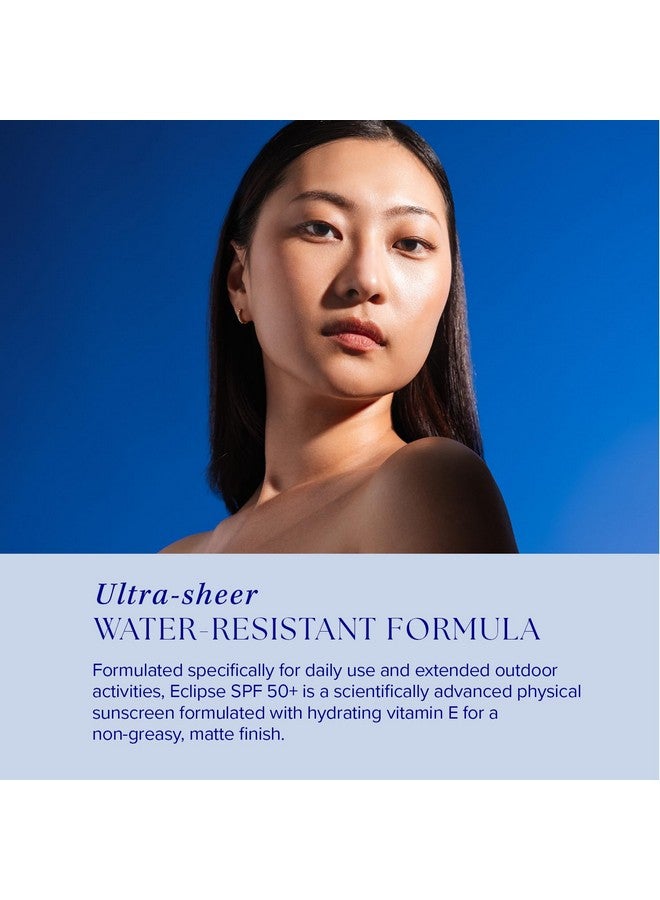 آي إس كلينيكال واقي الشمس iS CLINICAL Eclipse SPF 50+، واقي شمس ملون بأكسيد الزنك، كريم شمس شفاف للغاية غير دهني بلمسة نهائية غير لامعة للوجه - Image 4