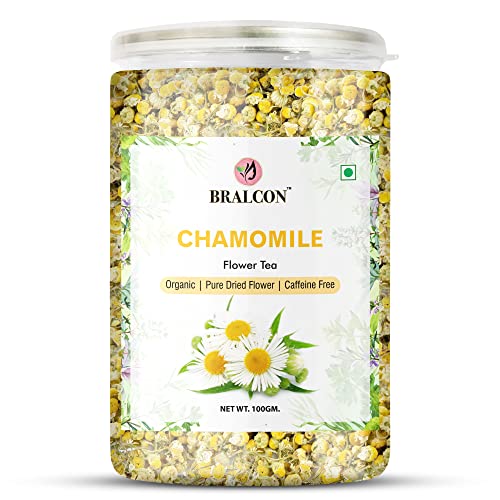 BRALCON Chamomile Flower Tea 100g | Caffeine-Free Herbal Infusion | 100% Natural Dried Chamomile for Relaxation & Nighttime Beverage - Image 1