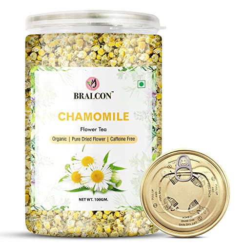 BRALCON Chamomile Flower Tea 100g | Caffeine-Free Herbal Infusion | 100% Natural Dried Chamomile for Relaxation & Nighttime Beverage - Image 4