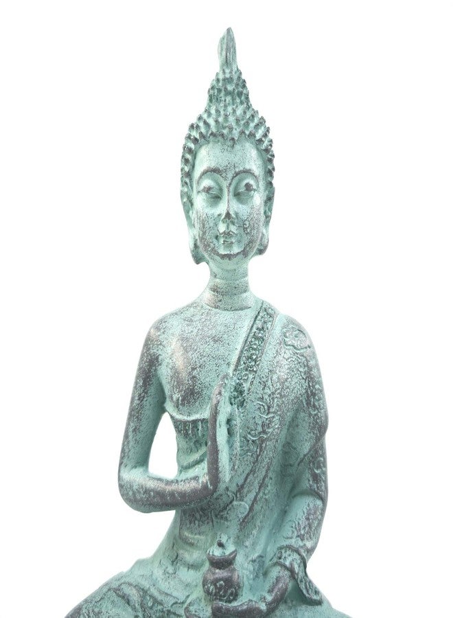 أورنيركس تمثال بوذا التايلاندي الجالس من أورنركس، لون فيروزي، 6.7 بوصة، لتزيين المنزل - Image 5