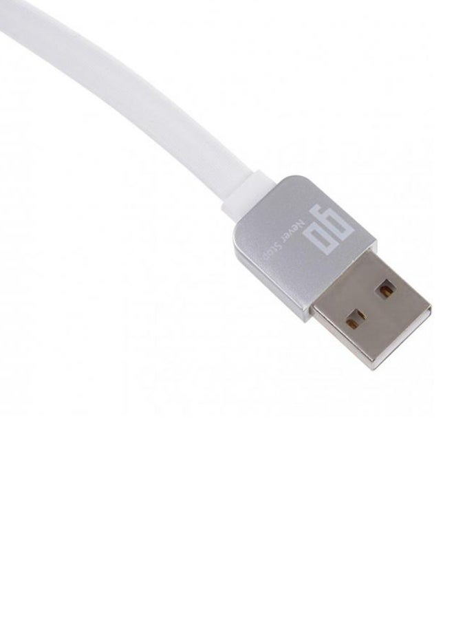 GO MicroUSB And Lightning 2 in 1 Cable 2.4A Silver/White - Image 3