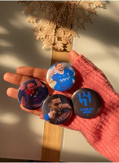 Set of 4 Al Hilal Players Brooches ـ Sports Fan Accessories, Gifts and Collectibles