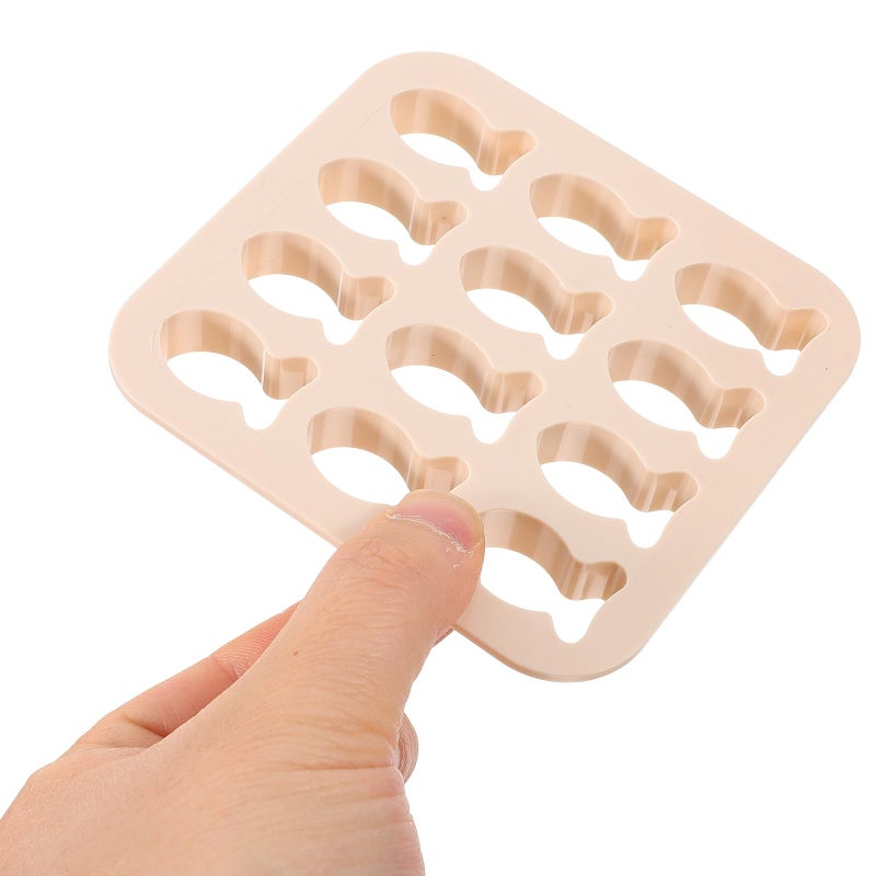 Khaki Plastic Fish Shaped Cookie Cutters Multi Cavity Baking Mold For Biscuits - Image 5