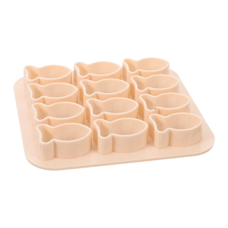 Khaki Plastic Fish Shaped Cookie Cutters Multi Cavity Baking Mold For Biscuits - Image 2