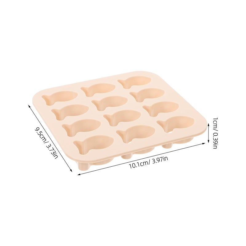 Khaki Plastic Fish Shaped Cookie Cutters Multi Cavity Baking Mold For Biscuits - Image 3