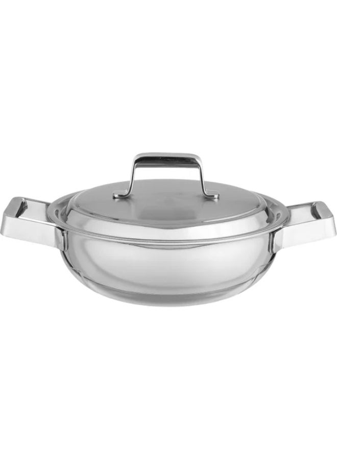 ROBUST Stainless Steel Frying Pan, 22 cm - Silver - Image 2