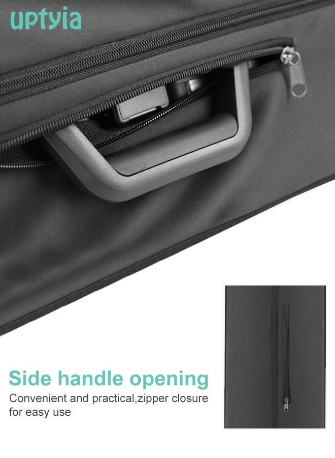 Uptyia No Disassembly Suitcase Covers for Luggage - Clear Luggage Cover Protector, Black PVC Luggage Protector Suitcase Cover (Black, 24) - Image 5