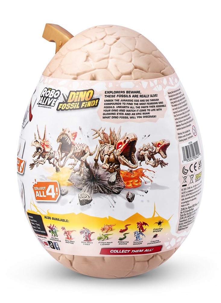 ROBO ALIVE - ZURU ROBO ALIVE "Dino Fossil Find" Surprise!! Egg Collectible Toy For Ages 5+ - Image 1