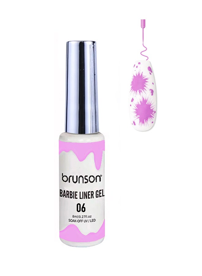 Gel Liner Nail Art Paint Polish, Brush In Bottle for Soak Off Painting Drawing designs BNAGK02-06