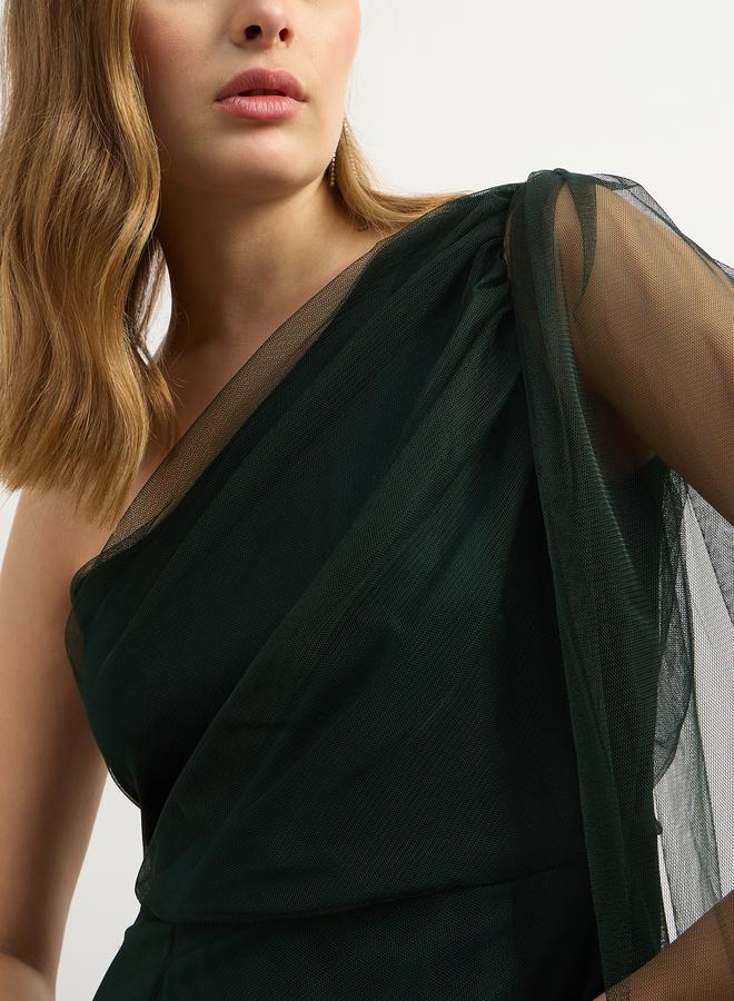 Styli Asymmetric Tulle Dress - Image 4