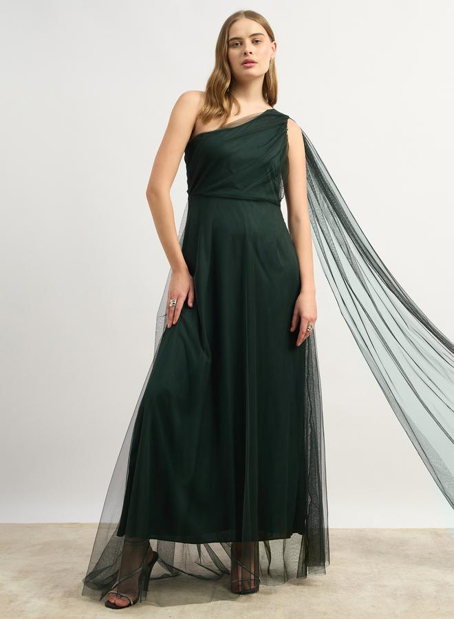 Styli Asymmetric Tulle Dress - Image 2