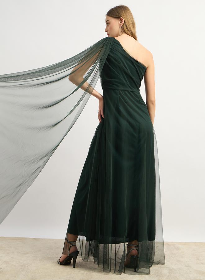 Styli Asymmetric Tulle Dress - Image 5