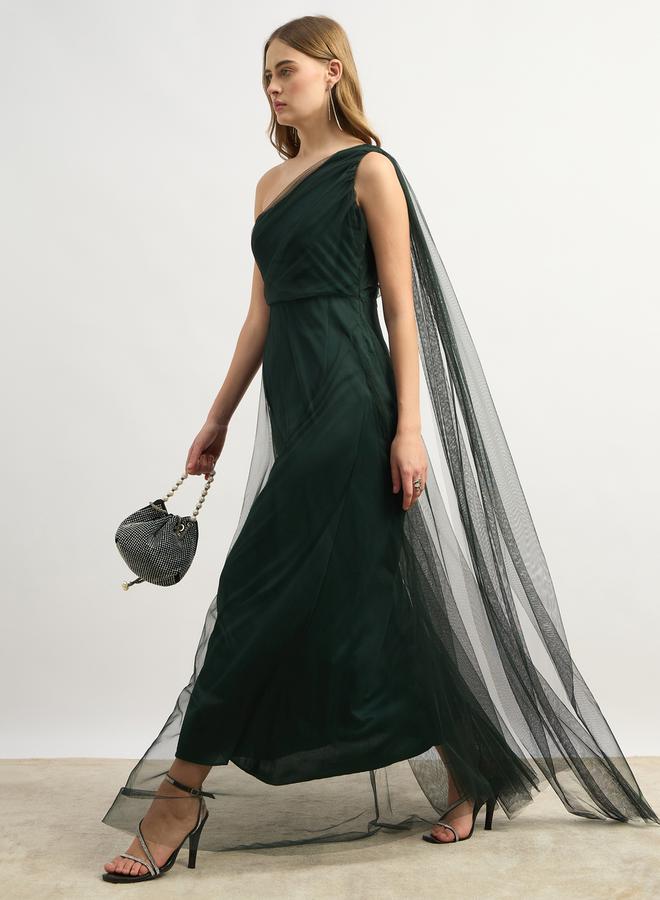 Styli Asymmetric Tulle Dress - Image 1
