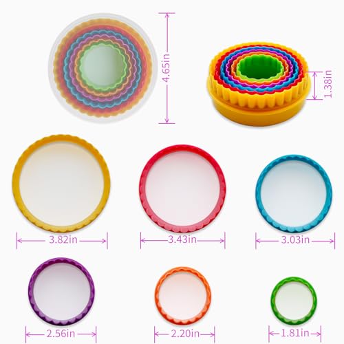 Bolonie Cookie Cutter Set - 6 PCS Perfect for Baking Unique Flower, Round, and Circle Cookies - Image 2