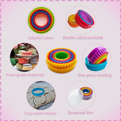 Bolonie Cookie Cutter Set - 6 PCS Perfect for Baking Unique Flower, Round, and Circle Cookies - Image 4