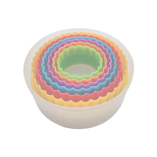 Bolonie Cookie Cutter Set - 6 PCS Perfect for Baking Unique Flower, Round, and Circle Cookies - Image 1