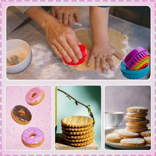 Bolonie Cookie Cutter Set - 6 PCS Perfect for Baking Unique Flower, Round, and Circle Cookies - Image 5