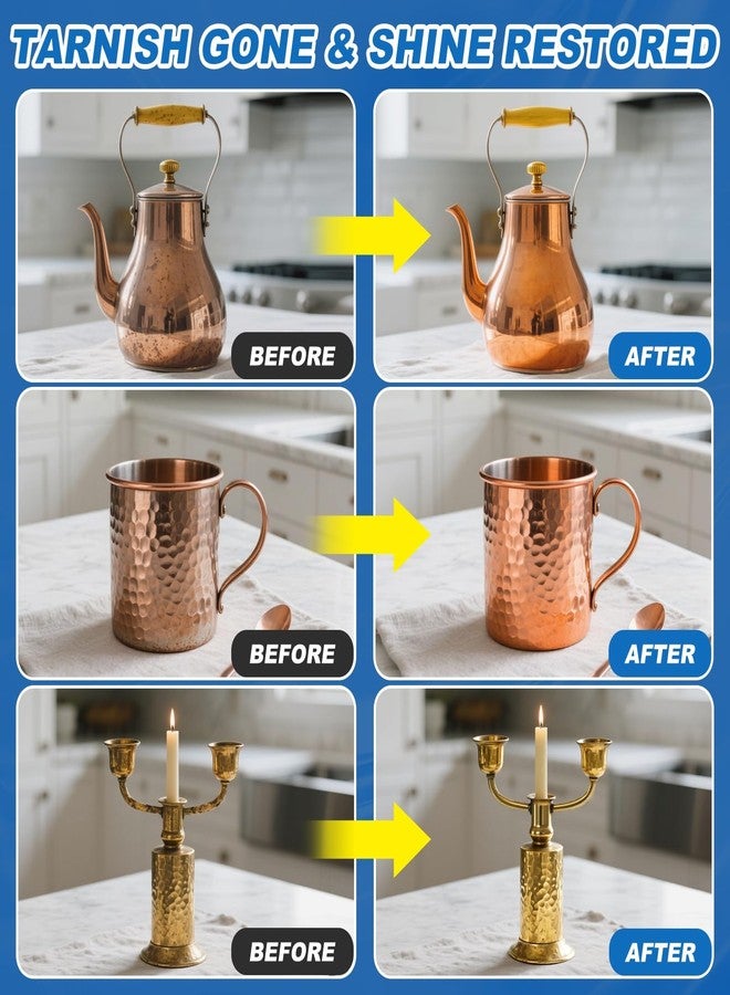 Meuvcol Copper & Brass Cleaner and Polish – 17.6 Oz Gentle Copper Polishing Cream for Pots, Pans, Sinks, Cups, Antiques – Restores Shine, Gentle Removes Tarnish & Stains – Non-Scratch, Easy to Use - Image 2