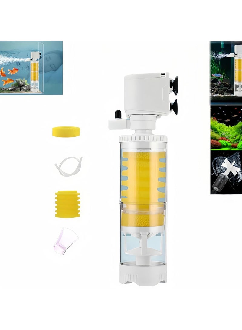 CMGTYYD. مرشح المياه البيئية - مرشح الخزان, مرشح فراغ خزان الأسماك, مرشح الإسفنجة الكيميائية الحيوية متعددة الوظائف للحوض, مرشح الخزان مع الإسفنجة, مرشح خزان السلاحف مضخة المياه لنظام المياه المالحة والمياه العذبة - Image 1