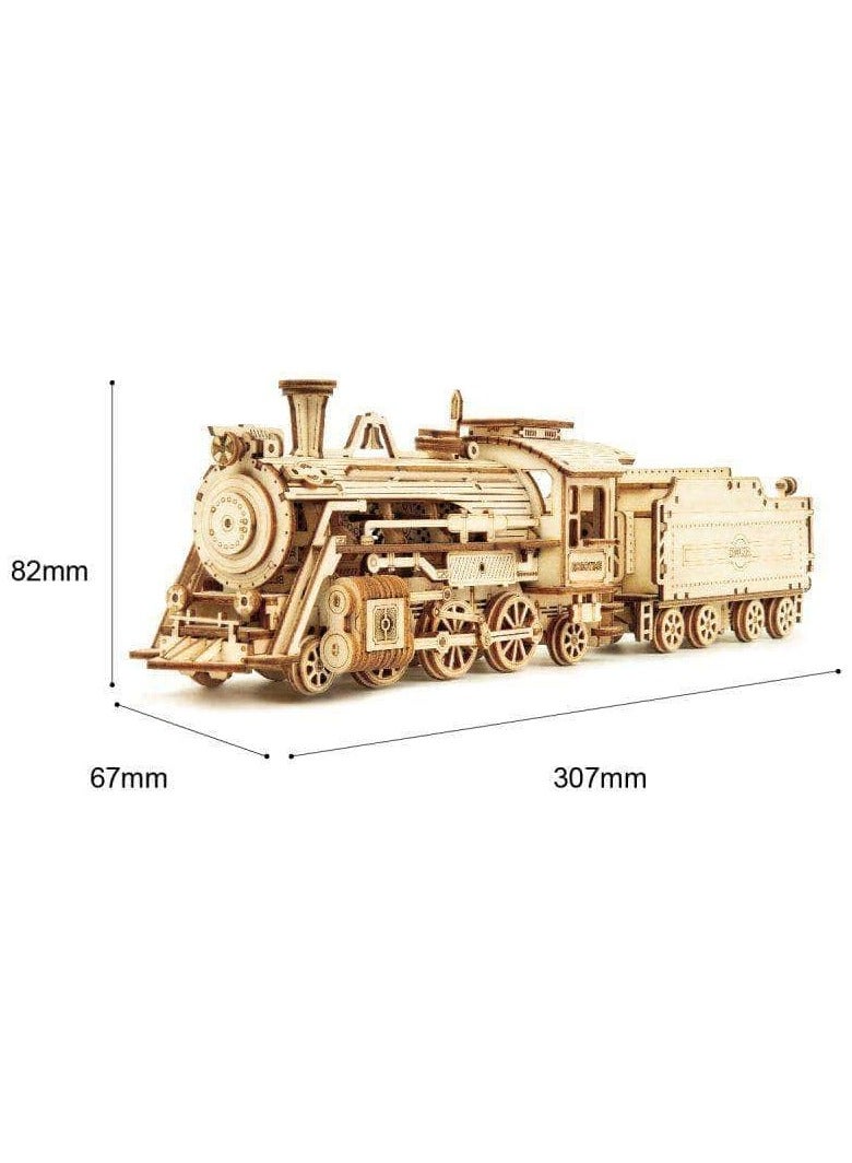 روكر أحجية خشبية ثلاثية الأبعاد لنموذج قطار ميكانيكي (MC501-Prime Steam Express)  - Image 3
