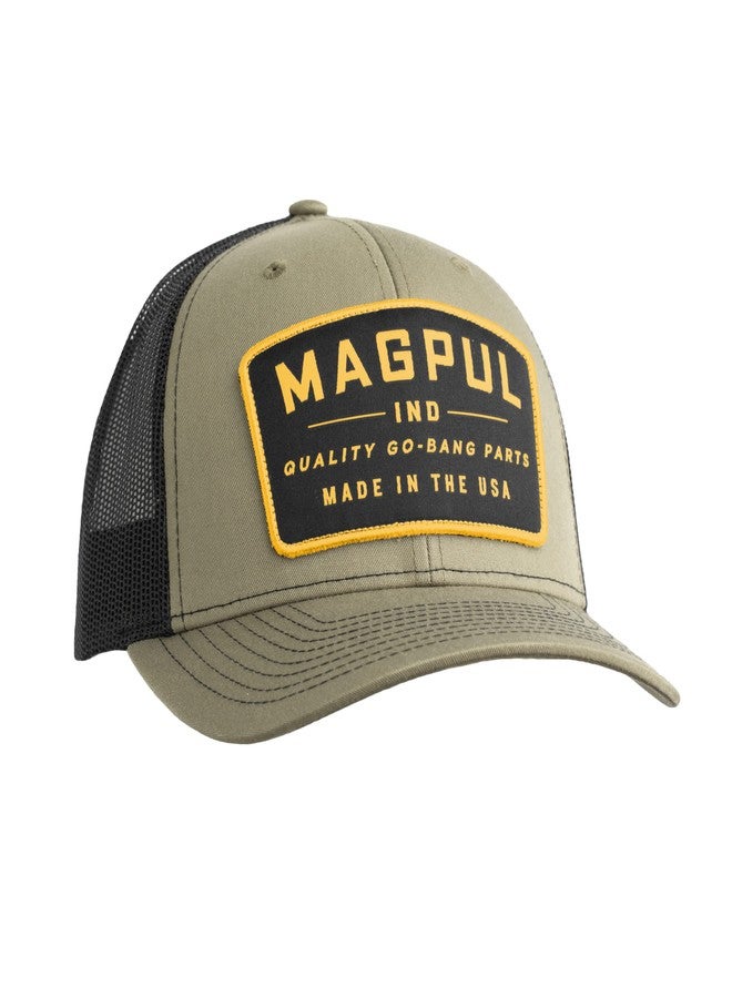 Magpul Trucker Hat Snap Back Baseball Cap, One Size Fits Most, Go Bang Olive - Image 1