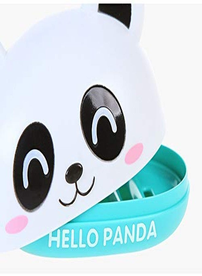 Gugzy Cute Panda Soap Box Holder with Cover Bathroom Storage Shelves Racks Floor Type Kitchen Sponge Drain Holder Accessories Supplies (Blue, plastic) - Image 2