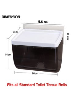 Zeinwap Zeinwap Magic Sticker Series Tissue Roll Holder Toilet Paper Holder 100 Waterproof with Storage Rack and Mobile Stand for Bathroom Pack of 1  - Image 3