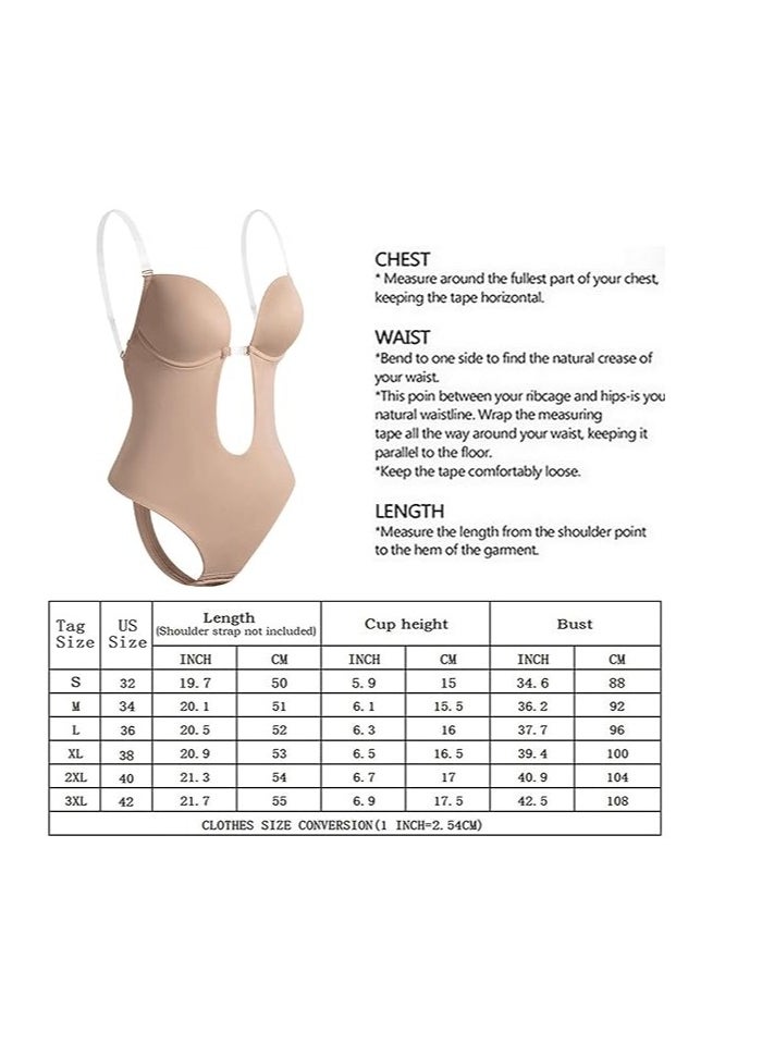 فورتي - حمالات الصدر عارية الذراعين للنساء bodysuit سلس U يغرق ملابس داخلية ، واضح الجسم المشكل حمالة الصدر للنساء حفل زفاف - Image 1