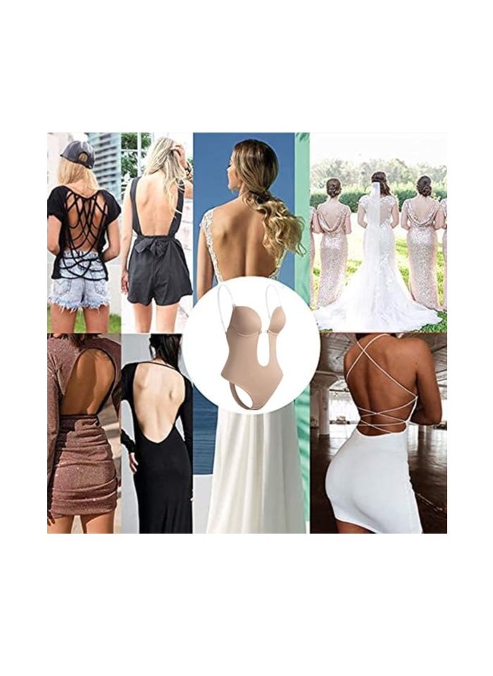 فورتي - حمالات الصدر عارية الذراعين للنساء bodysuit سلس U يغرق ملابس داخلية ، واضح الجسم المشكل حمالة الصدر للنساء حفل زفاف - Image 1