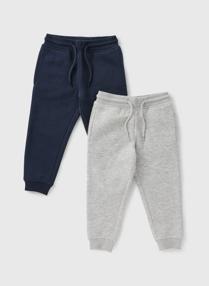 ماتلان 2 Pack Boys Navy & Grey Jogging Bottoms