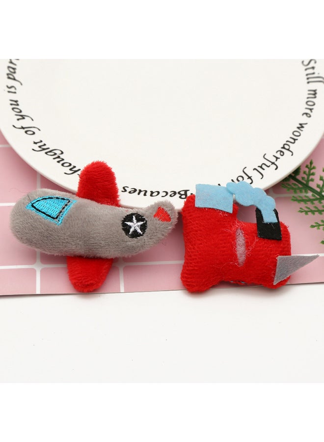 Baby Socks Accessories Baby Toy Accessories Key Chain Accessories Cute Cartoon Stereo Animal Head Doll Head-Color:Train  - Image 4