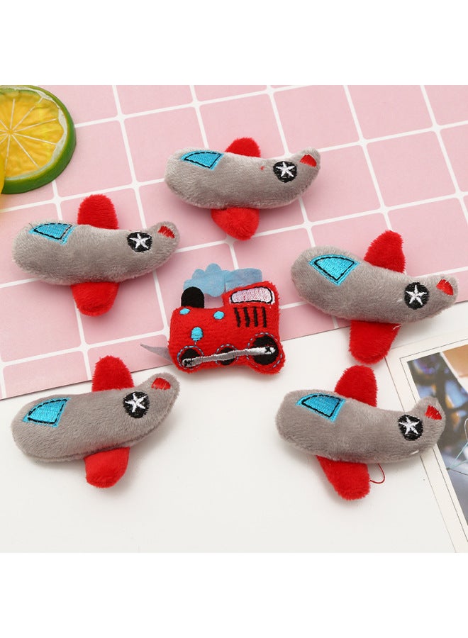 Baby Socks Accessories Baby Toy Accessories Key Chain Accessories Cute Cartoon Stereo Animal Head Doll Head-Color:Train  - Image 2