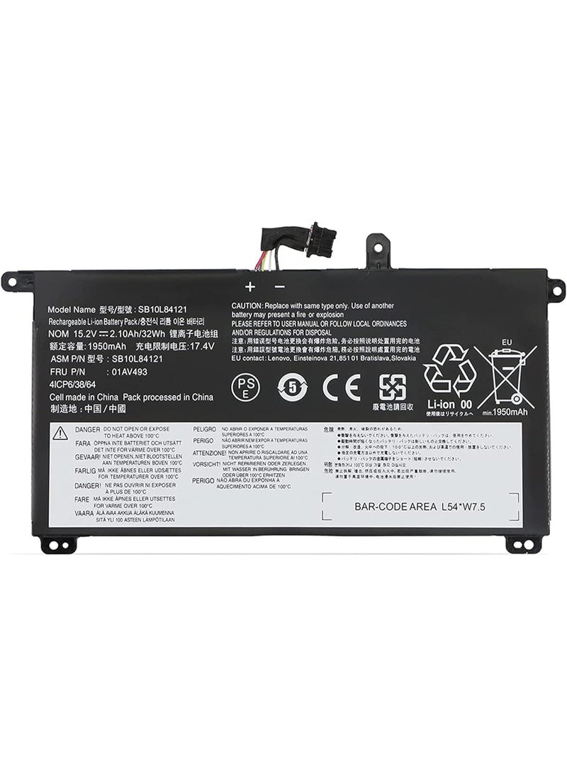 Terabyte 00UR891 01AV493 battery Compatible for Lenovo T570 T580 P51S P52S Series 00UR890 00UR892 SB10L84121 SB10L84122 SB10L84123 - Image 1