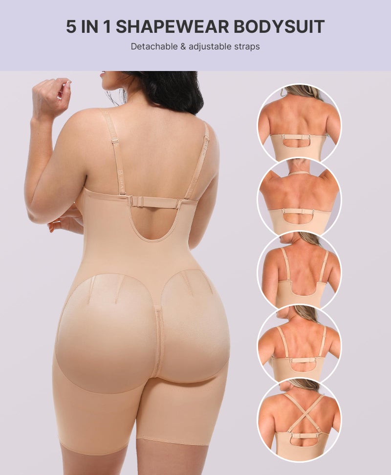 SHAPELLX Wedding Dresses Shapewear for Women Strapless Bodysuits Faja Body Shaper Tummy Control Butt Lifting Seamless - Image 2