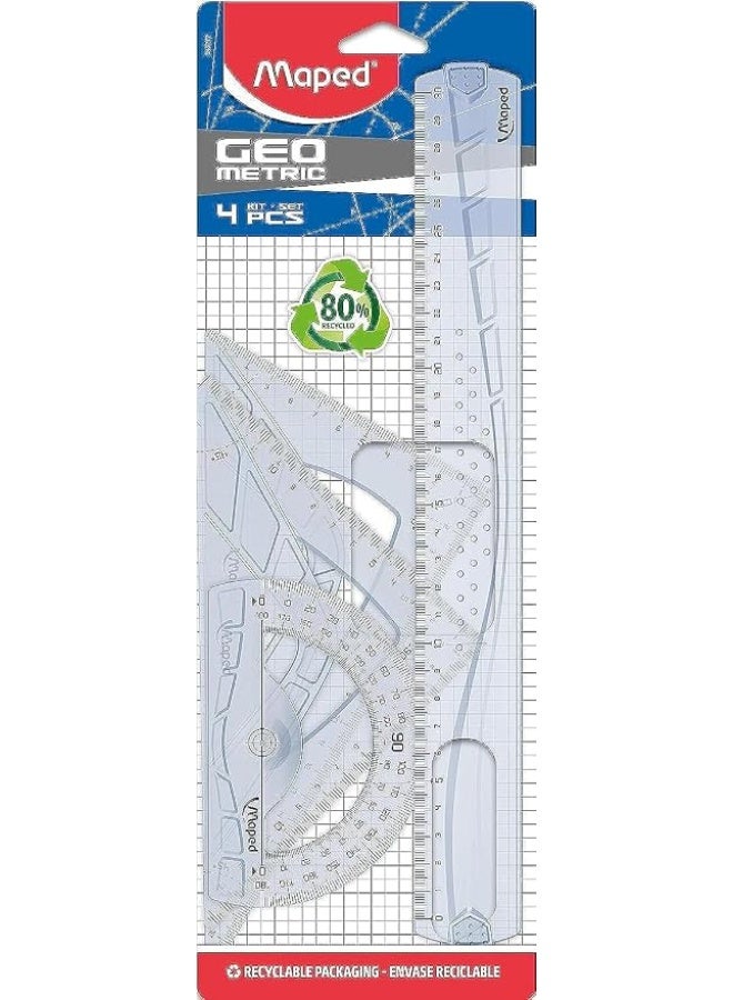 Triangle Ruler Storage Maped Maped 242767 – Kit Of 4 Pieces (Ruler + Triangle + Square ...