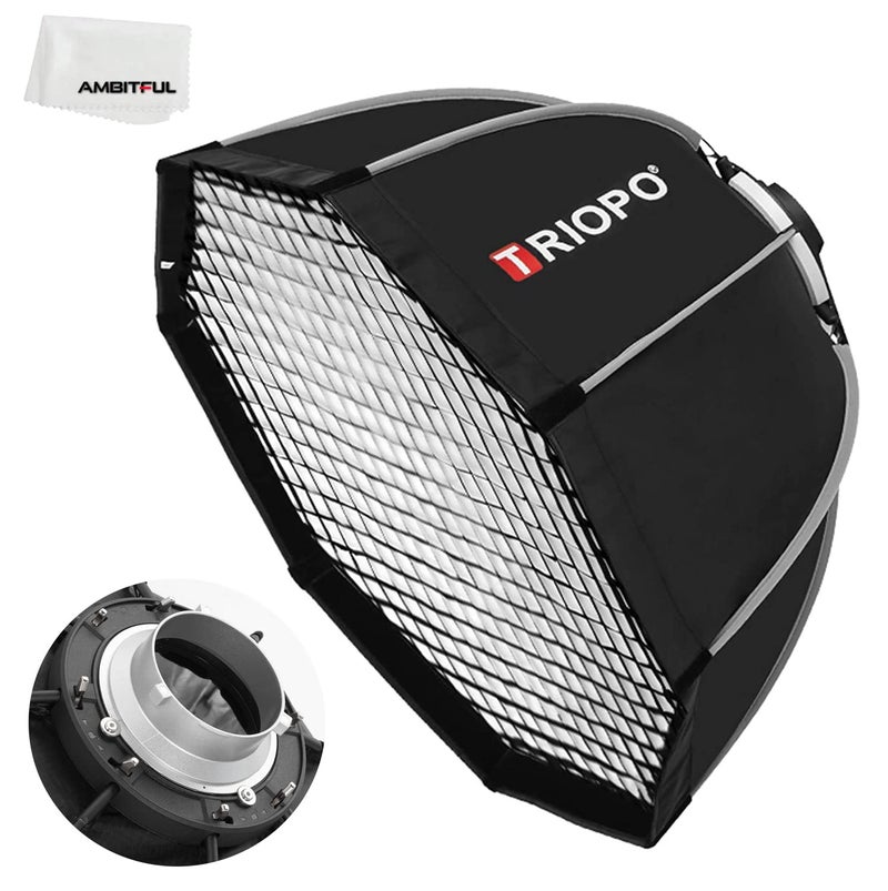AMBITFUL AMBITFUL Triopo 120 cm Fototafel Bowens Mount Octagon Umbrella Softbox Quick Installation Softbox + Honeycomb Grid für Studio Strobe Outdoor Fotografy - Image 1