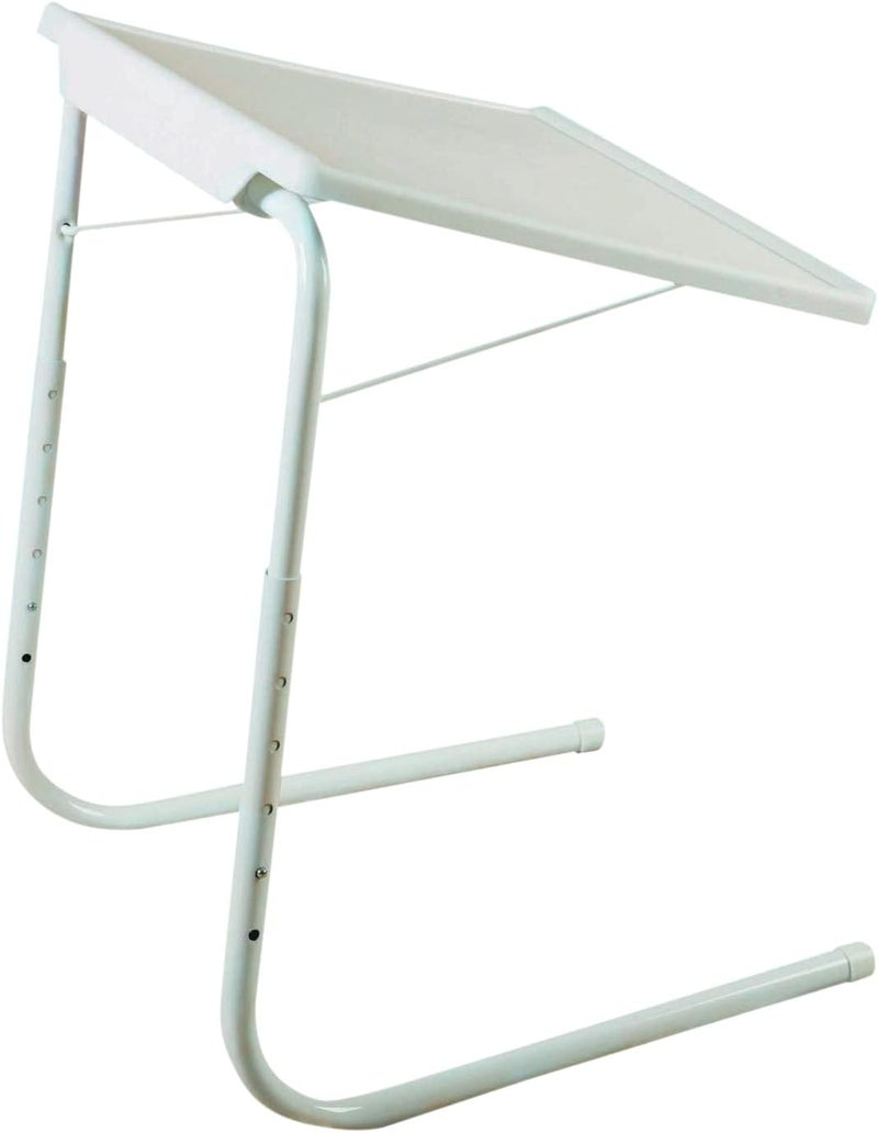 Aidapt Light Duty Easy to Move Portable Foldable Adjustable Multi Functional Table White - Image 1