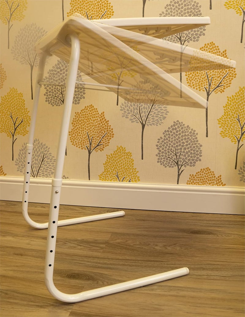 Aidapt Light Duty Easy to Move Portable Foldable Adjustable Multi Functional Table White - Image 4